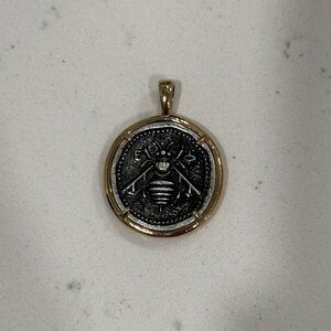 Gold and Black Bee Pendant
